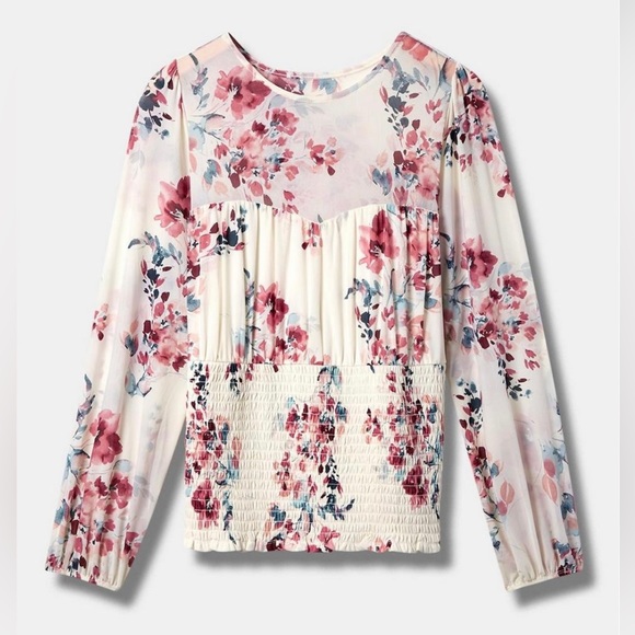 🆕NWT🔖Gorgeous Torrid Smocked Sweetheart Neckline Top - 4x - Picture 5 of 8